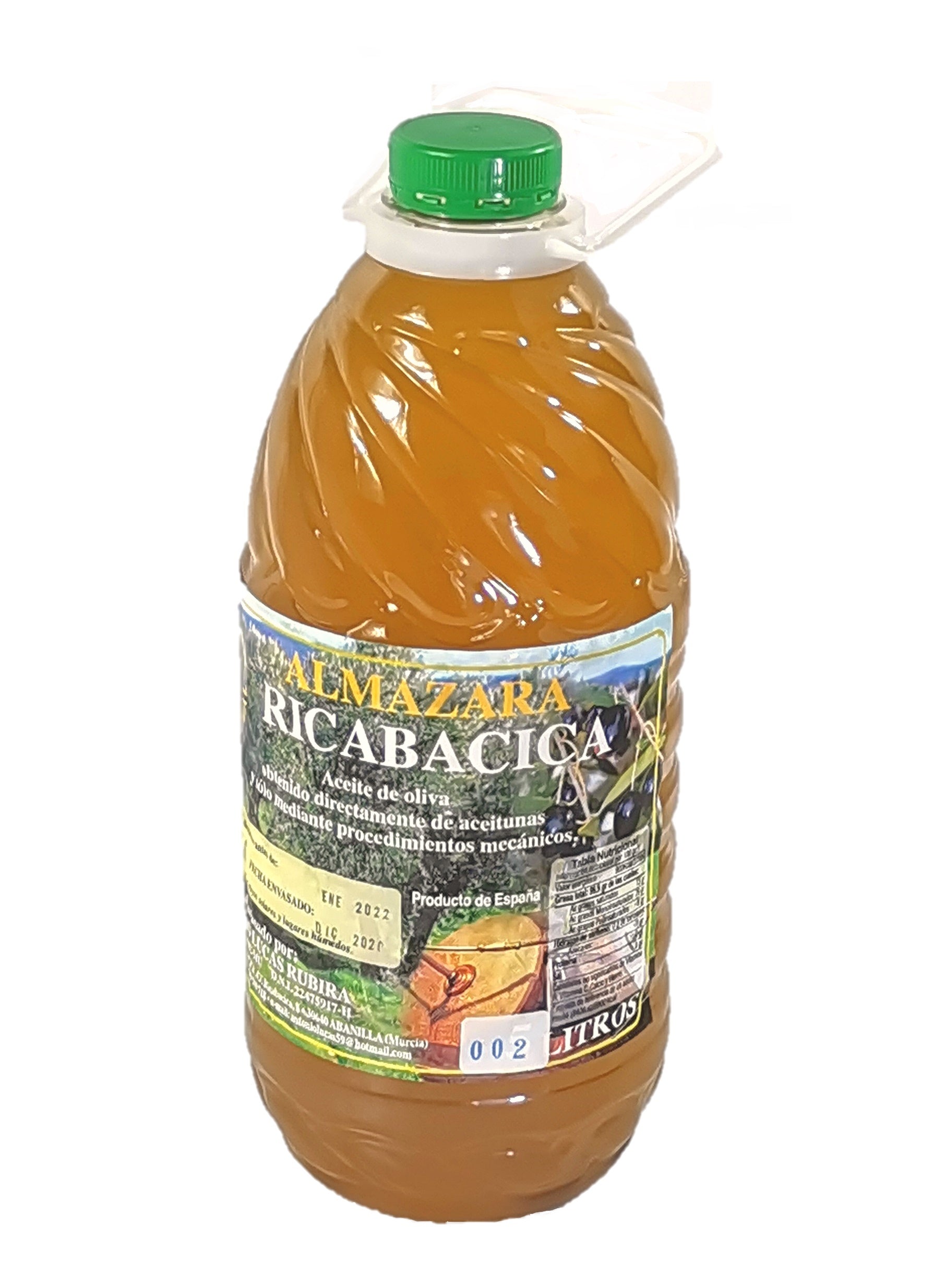 Olivenöl nativ aus Spanien - 2 Liter Karaffe in Handarbeit  gepresst